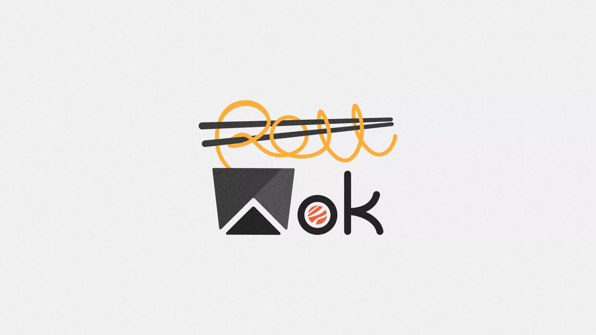 Разработка логотипа суши-бара «Roll Wok Club» в Покрове